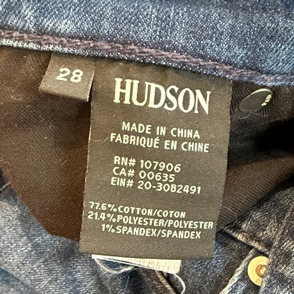 Hudson Dark Wash Skinny Jeans - Picture 3 of 4